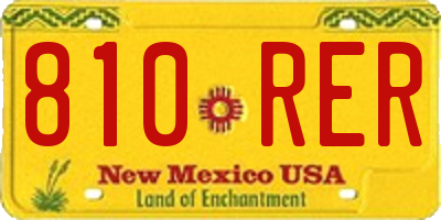 NM license plate 810RER