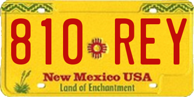 NM license plate 810REY