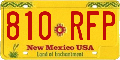 NM license plate 810RFP