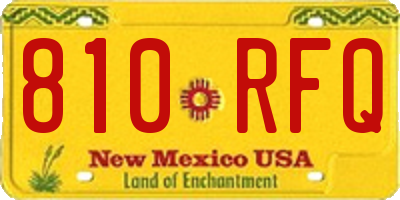NM license plate 810RFQ