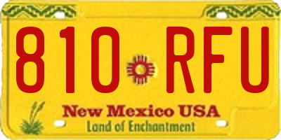 NM license plate 810RFU