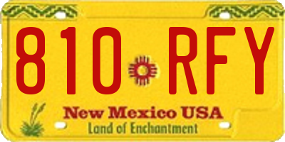 NM license plate 810RFY