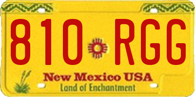 NM license plate 810RGG
