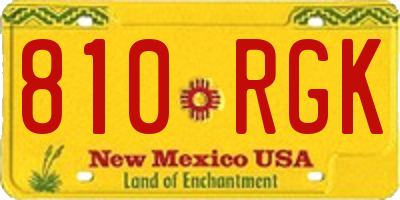 NM license plate 810RGK