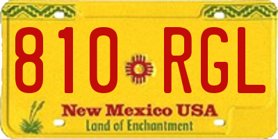 NM license plate 810RGL
