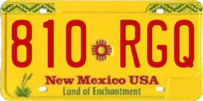 NM license plate 810RGQ