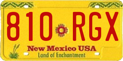 NM license plate 810RGX