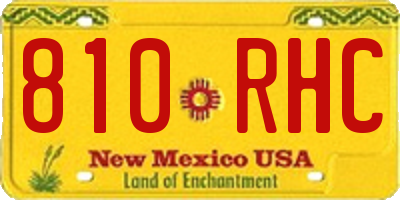 NM license plate 810RHC