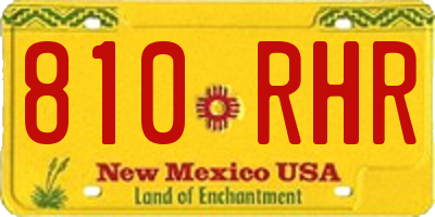 NM license plate 810RHR