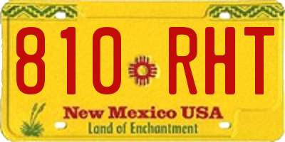 NM license plate 810RHT