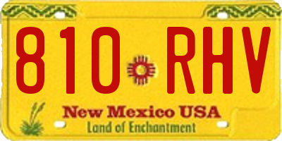 NM license plate 810RHV