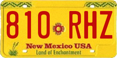NM license plate 810RHZ