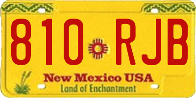 NM license plate 810RJB