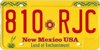 NM license plate 810RJC