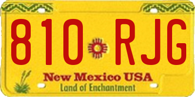NM license plate 810RJG