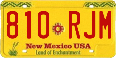 NM license plate 810RJM