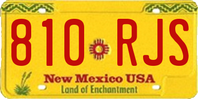 NM license plate 810RJS