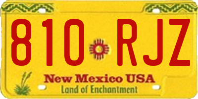 NM license plate 810RJZ