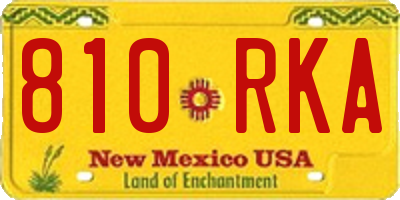 NM license plate 810RKA