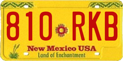 NM license plate 810RKB