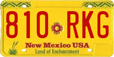 NM license plate 810RKG