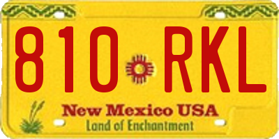 NM license plate 810RKL