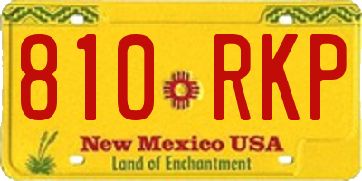 NM license plate 810RKP