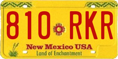 NM license plate 810RKR