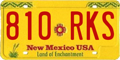 NM license plate 810RKS