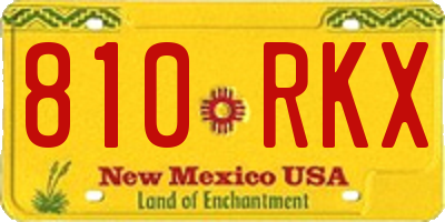 NM license plate 810RKX