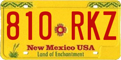 NM license plate 810RKZ