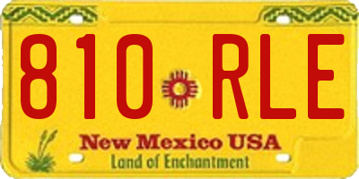 NM license plate 810RLE