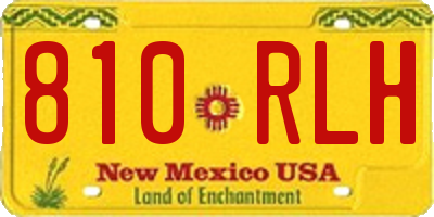 NM license plate 810RLH