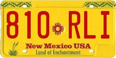 NM license plate 810RLI