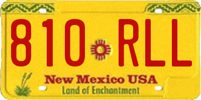 NM license plate 810RLL