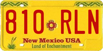 NM license plate 810RLN