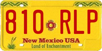 NM license plate 810RLP