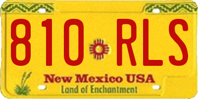 NM license plate 810RLS