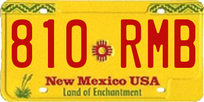 NM license plate 810RMB