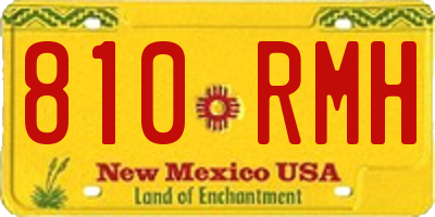 NM license plate 810RMH