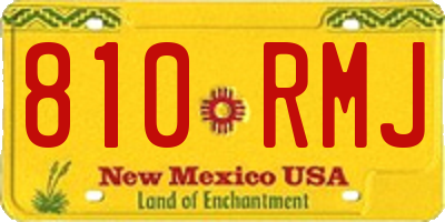 NM license plate 810RMJ