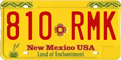 NM license plate 810RMK