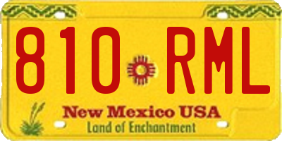 NM license plate 810RML