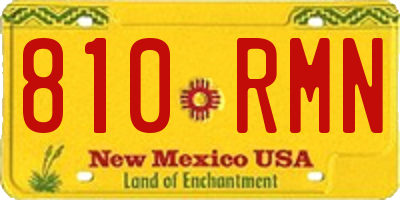 NM license plate 810RMN