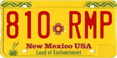 NM license plate 810RMP