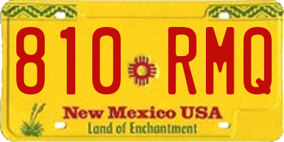 NM license plate 810RMQ