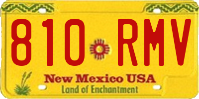 NM license plate 810RMV