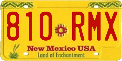 NM license plate 810RMX