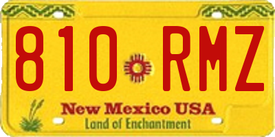 NM license plate 810RMZ