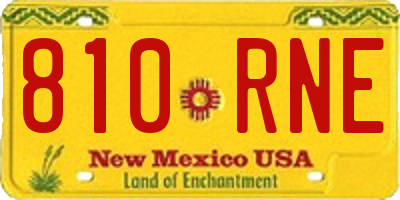 NM license plate 810RNE